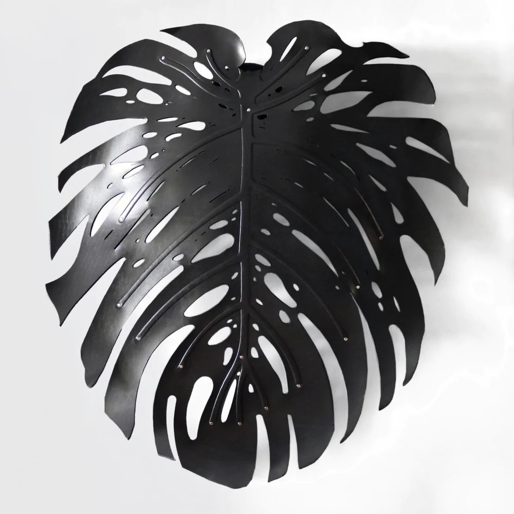 Delicious Monstera Leather Wall Sconce