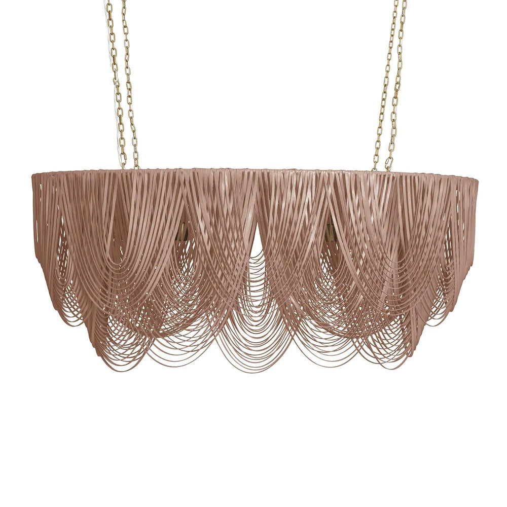 Whisper Chandelier Oval Metallic Leather Large