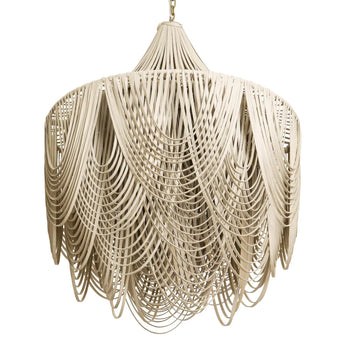 Whisper Chandelier Crown Cream Stone Leather Medium Short