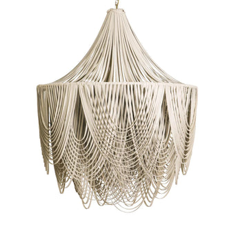 Whisper Chandelier Crown Cream Stone Leather Medium Short