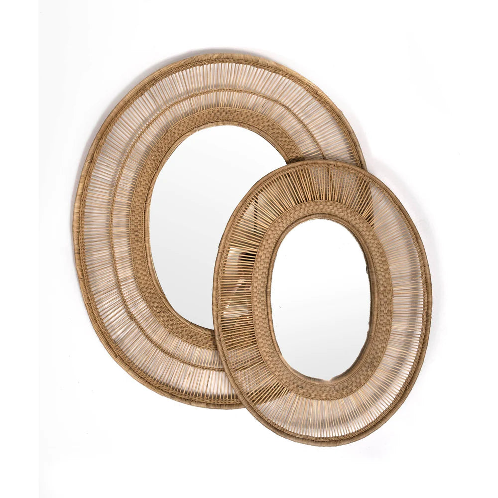 Malawi Rattan Mirror Natural Small