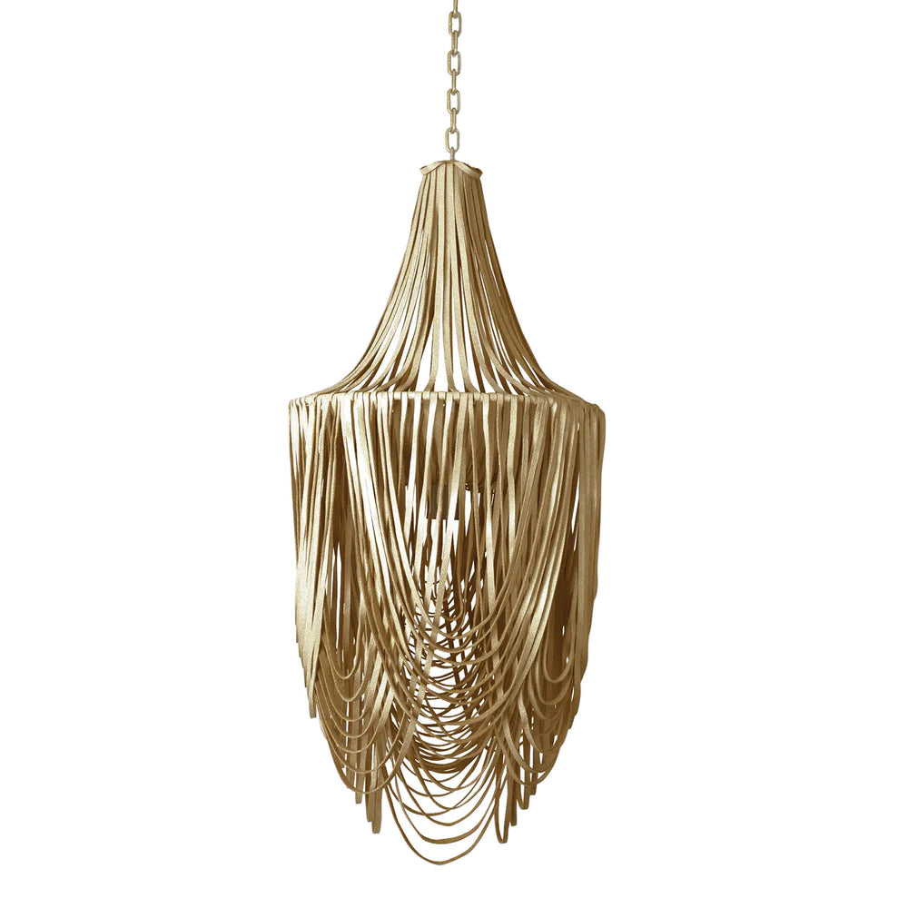 Whisper Chandelier Crown Metallic Leather Small Long
