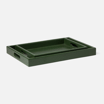 Made Goods Aisling Faux Ostrich Tray Set
