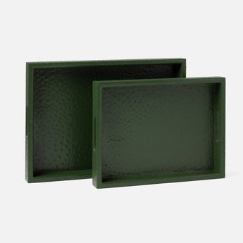 Made Goods Aisling Faux Ostrich Tray Set