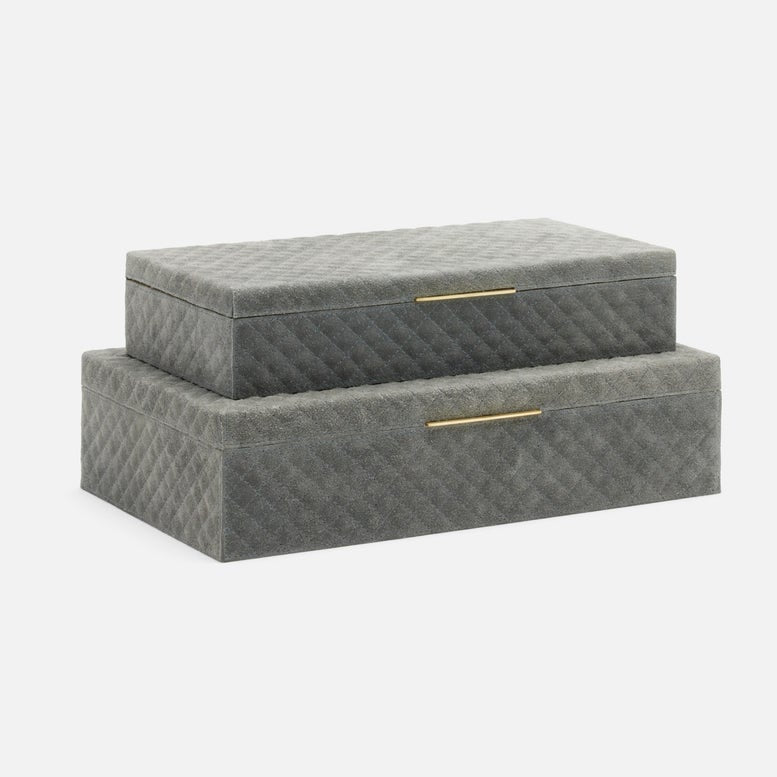 Made Goods Bower Crosshatch-Quilted Suede Box Set