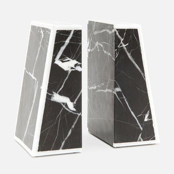 Made Goods Griffen Nero Marble Bookends