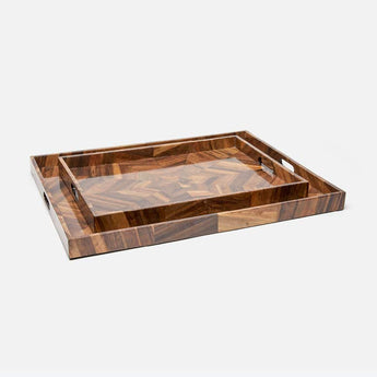 Made Goods Jada Retro-Chic Banana Bark XL RECT Tray Set