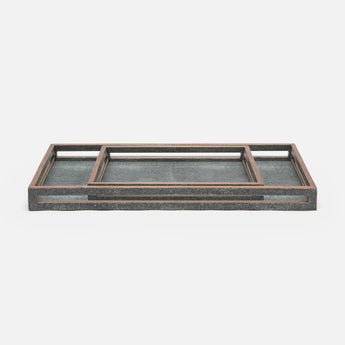 Made Goods Radley Faux Shagreen Tray Set