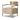 Oak Frame Upholstered Armchair in Beige Shearling Drifted Oak – angled view