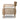 Oak Frame Upholstered Armchair in Beige Shearling Drifted Oak – side view