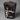 Polished petrified wood stool with black and cream mineral veining, 13 x 11 x 16 inches
