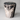 Polished petrified wood stool with ivory and black natural mineral veining
