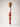 Red coral branch chunk artisan calligraphy brush with carved bone handle