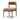 Retro Armless Dining Chair in Dharma Ochre/Balkan Ochre – angled view