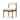 Retro Armless Dining Chair in Dover Crescent – angled view