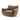 Retro Boucle Swivel Chair in Altair Mushroom – angled view