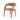 Sculpted Wraparound Upholstered Dining Chair in Butterscotch – angled view