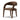 Sculpted Wraparound Upholstered Dining Chair in Maestro Cigar – angled view