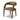 Sculpted Wraparound Upholstered Dining Chair in Maestro Cigar – angled view 2