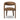 Sculpted Wraparound Upholstered Dining Chair in Maestro Cigar – front view