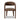 Sculpted Wraparound Upholstered Dining Chair in Maestro Cigar – front view 2