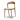 Sculptural Ash & Leather Armless Dining Chair in Alcala Cream – angled view