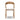 Sculptural Ash & Leather Armless Dining Chair in Alcala Cream – front view