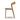 Sculptural Ash & Leather Armless Dining Chair in Alcala Cream – side view