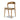 Sculptural Ash & Leather Armless Dining Chair in Firefinch Fawn – angled view