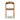 Sculptural Ash & Leather Armless Dining Chair in Firefinch Fawn – front view