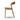 Sculptural Ash & Leather Armless Dining Chair in Firefinch Fawn – side view