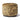 Signature Round Ottoman - Retro-Inspired Versatile Seating in Cream Boucle, Butterscotch Leather, Deep Olive Velvet & More – balkan ochre fabric/sienna brown wood 22.00"w x 22.00"d x 18.50"h