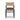 Solid Oak & Twisted Paper Cord Armless Dining Chair in Havana Brown Distressed Black Ash – front view