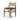 Solid Oak & Twisted Paper Cord Armless Dining Chair in Havana Brown Toasted Ash – angled view