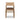 Solid Oak & Twisted Paper Cord Armless Dining Chair in Havana Brown Toasted Ash – front view