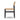 Solid Oak & Twisted Paper Cord Armless Dining Chair in None Distressed Black Ash – side view