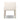 Wide Italian Modern Upholstered Dining Chair in Crypton Nomad Snow – back view