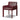 Wide Italian Modern Upholstered Dining Chair in Dulane Burgundy – angled view