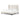 Winged Ivory Upholstered King Bed – angled view