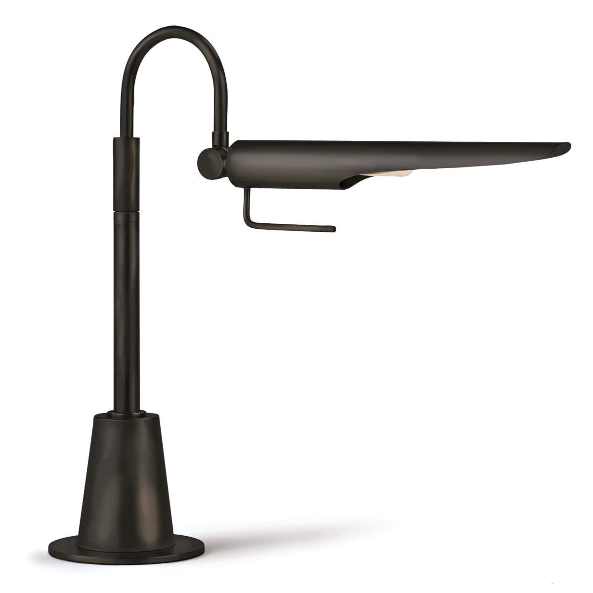 bronze task lamp with pointed edge