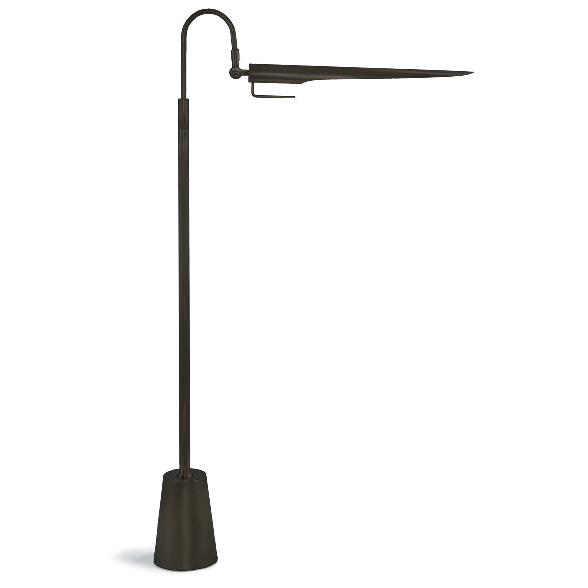 bronze floor lamp with pointed edge