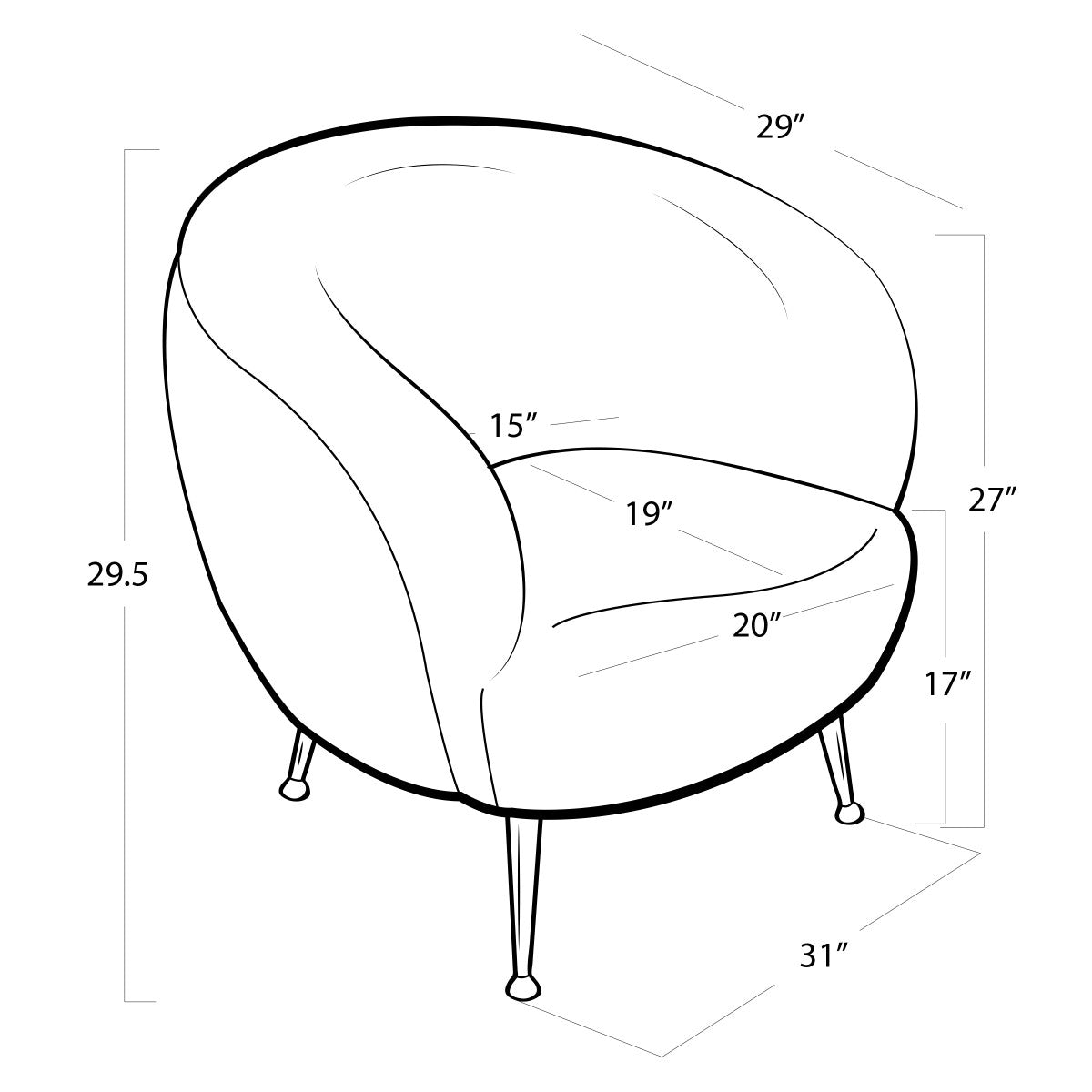 dimensions of chair
