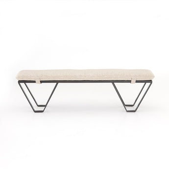 Darrow Bench with Timeless Iron Frame and Performance Fabric