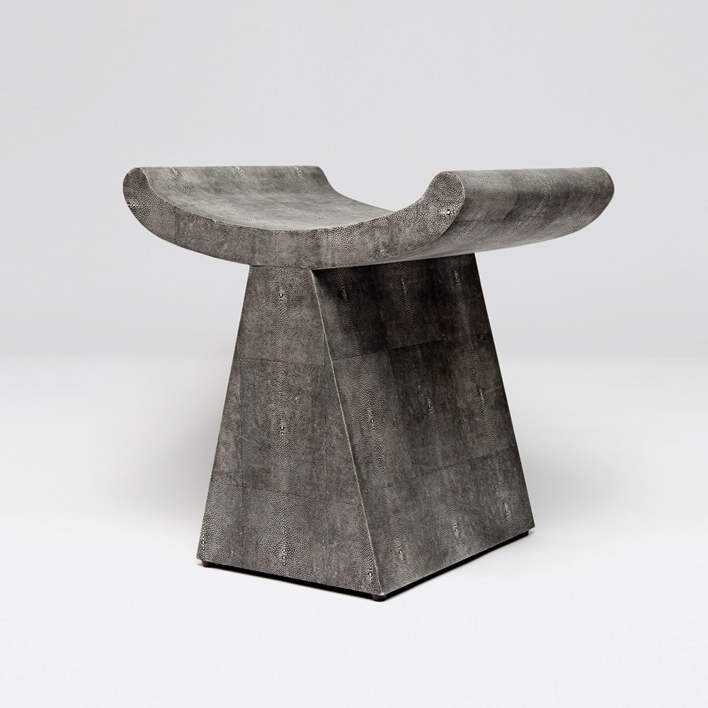 grey stool in geometric shape
