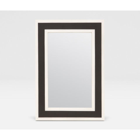 rectangular black and white mirror