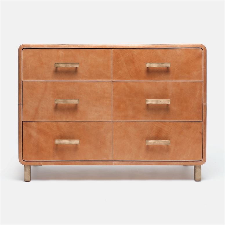 6-drawer dresser in color option aged camel
