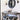 cool grey mirror hanging above console table