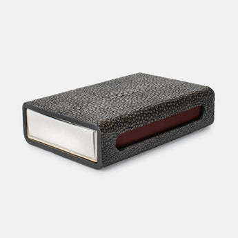 Faux Shagreen Dark Mushroom Matchbox Sleeve