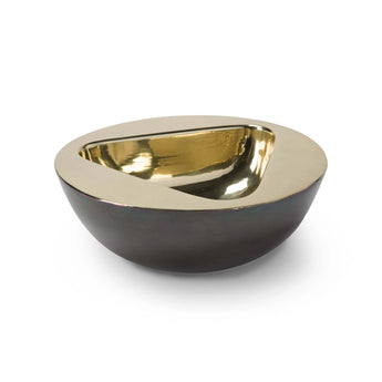 Polished Metal Steel Tobias Round Bowl