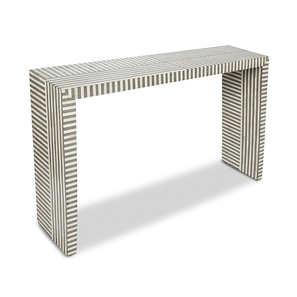 angle view of console table
